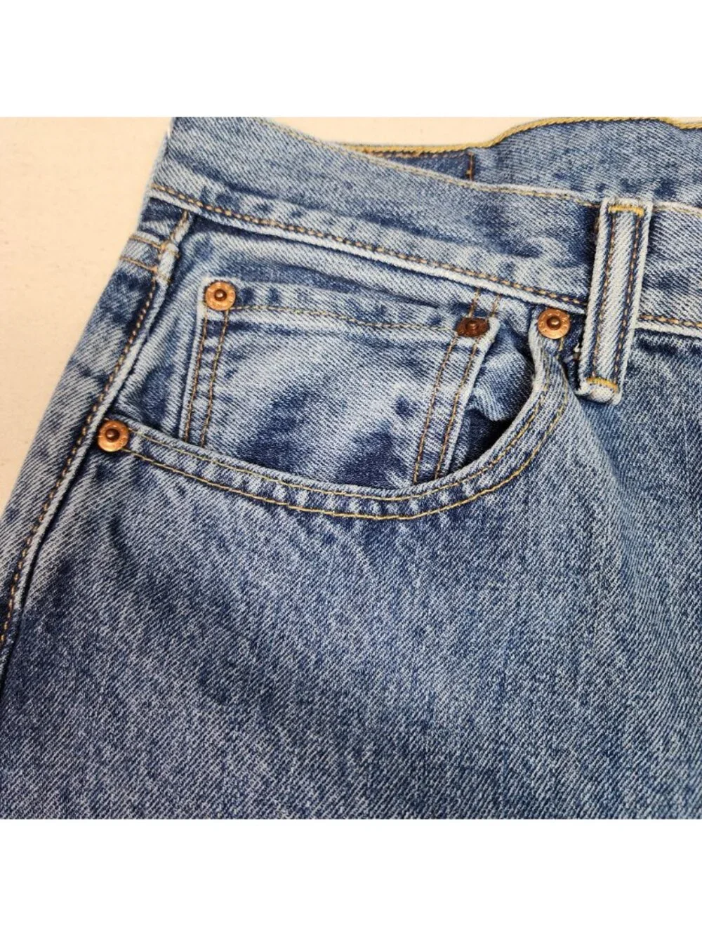 Levi's Men's 501 Original Fit Straight Leg Blue Jeans Button Fly Workwear 34/31